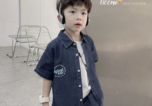 SET DENIM CỘC TAY CHỈ NỔI