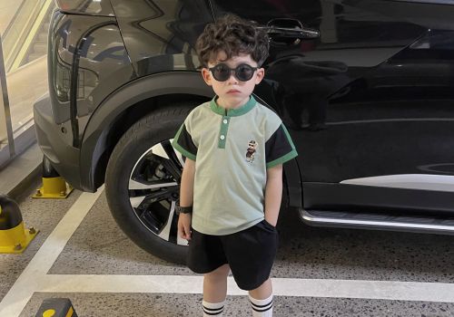 SET COTTON CỔ TÀU PHỐI TAY IN GẤU