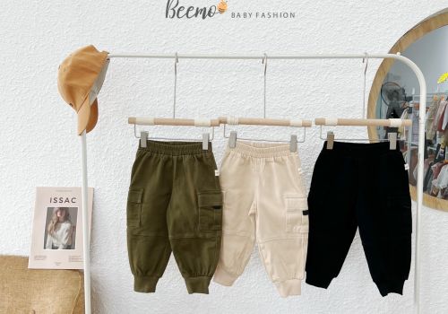 QUẦN KAKI PHỐI TÚI BO CHUN GẤU