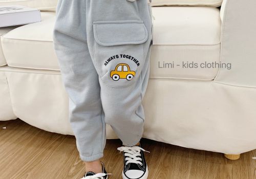 QUẦN NỈ BÔNG IN HÌNH Ô TÔ DỄ THƯƠNG