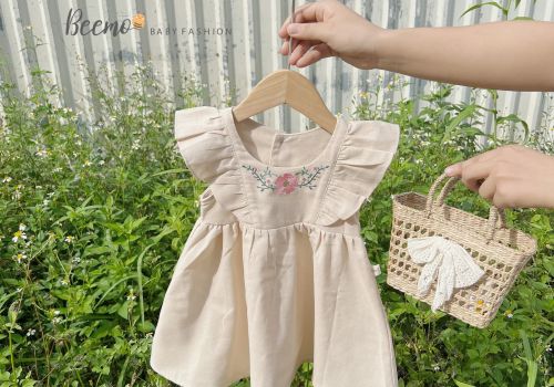 VÁY LINEN THÊU HOA NGỰC