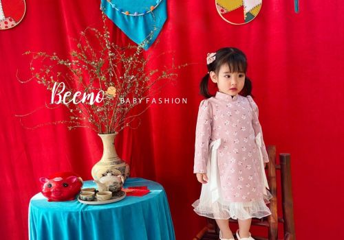 ÁO DÀI ĐÍNH NƠ EO